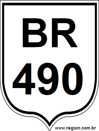 Placa da BR 490