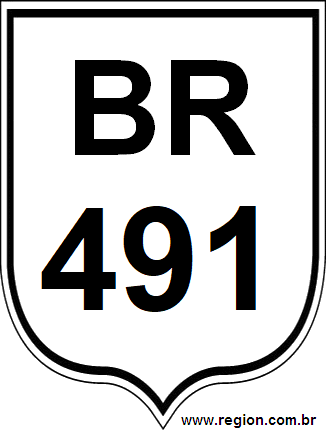 Placa da BR 491
