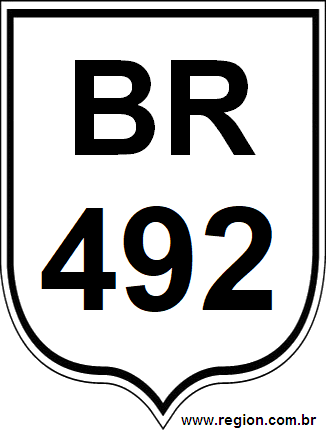 Placa da BR 492