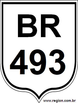 Placa da BR 493