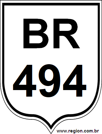 Placa da BR 494