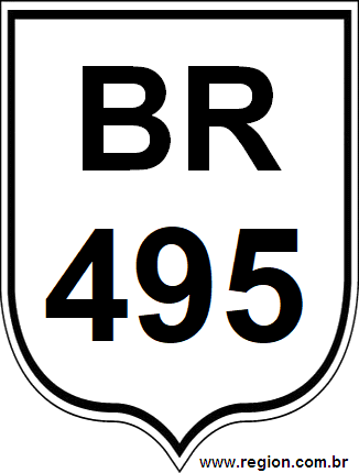 Placa da BR 495