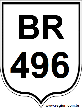 Placa da BR 496