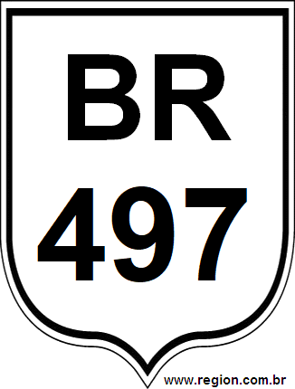 Placa da BR 497